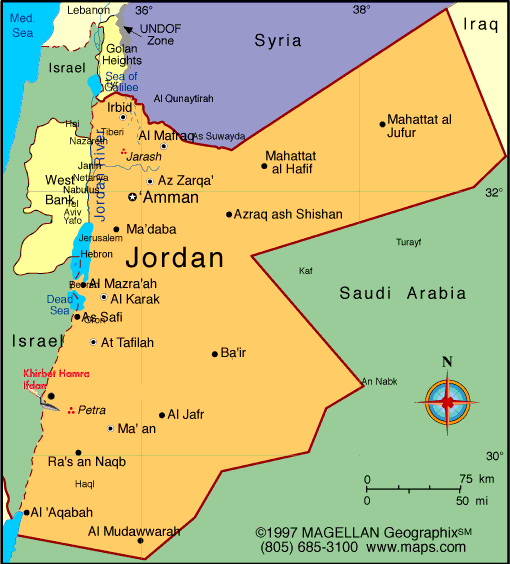in which country jordan is located