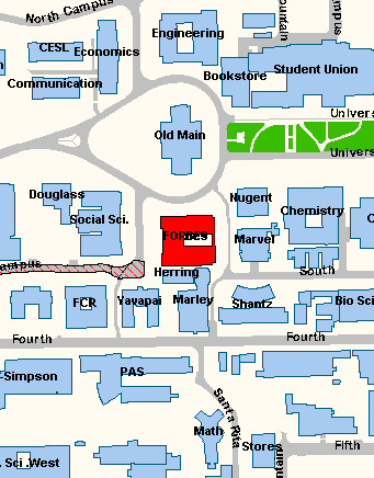 Location of Forbes Building in the U of A